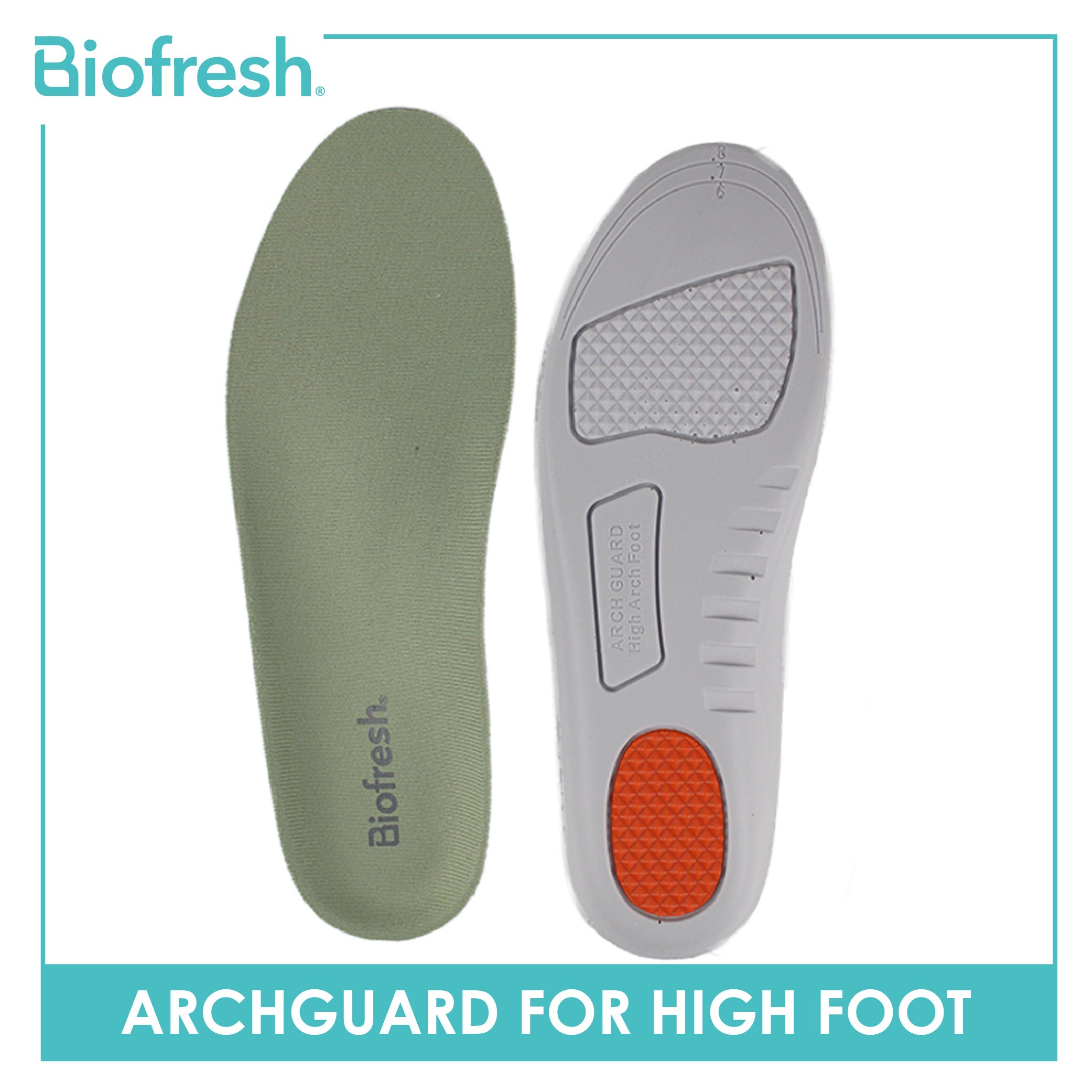 Biofresh Arch Guard Insole for High Foot 1 pair FLAGH / FMAGH