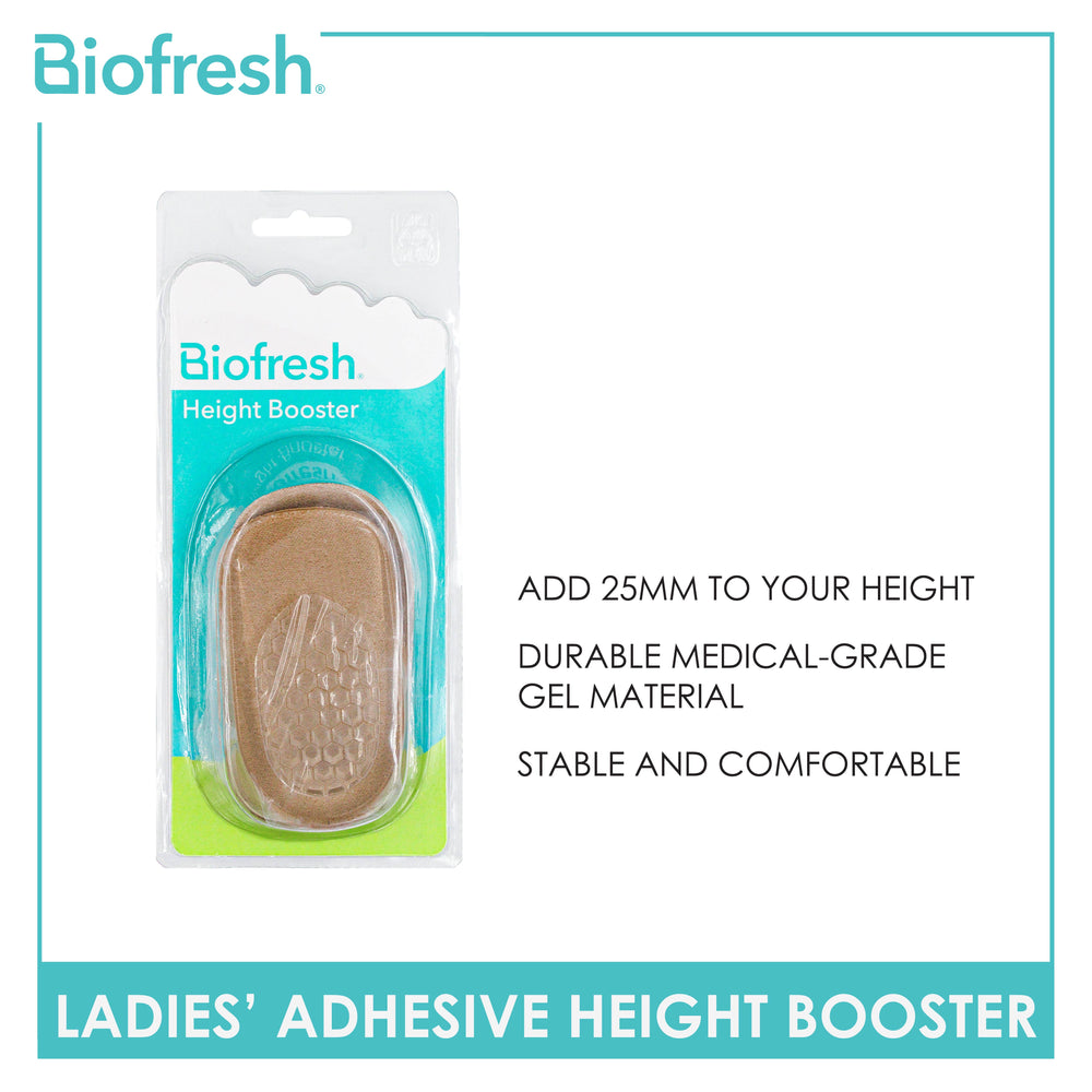 Biofresh Ladies' Adhesive Invisible Height Booster Gel Insole FLHB01