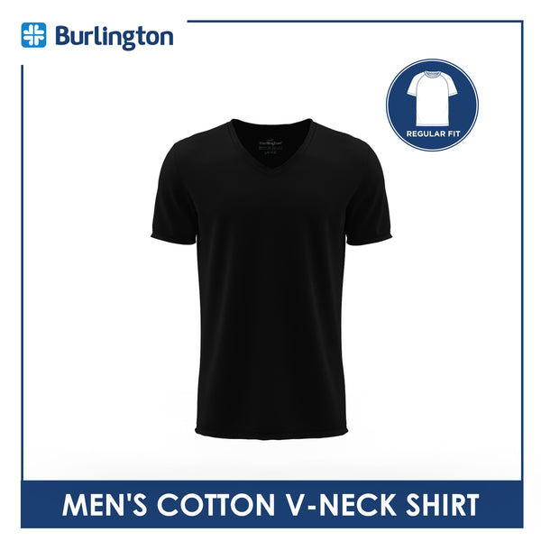 Burlington Men's Cotton Classic Regular Fit V-Neck Shirt 1 piece GMSV1