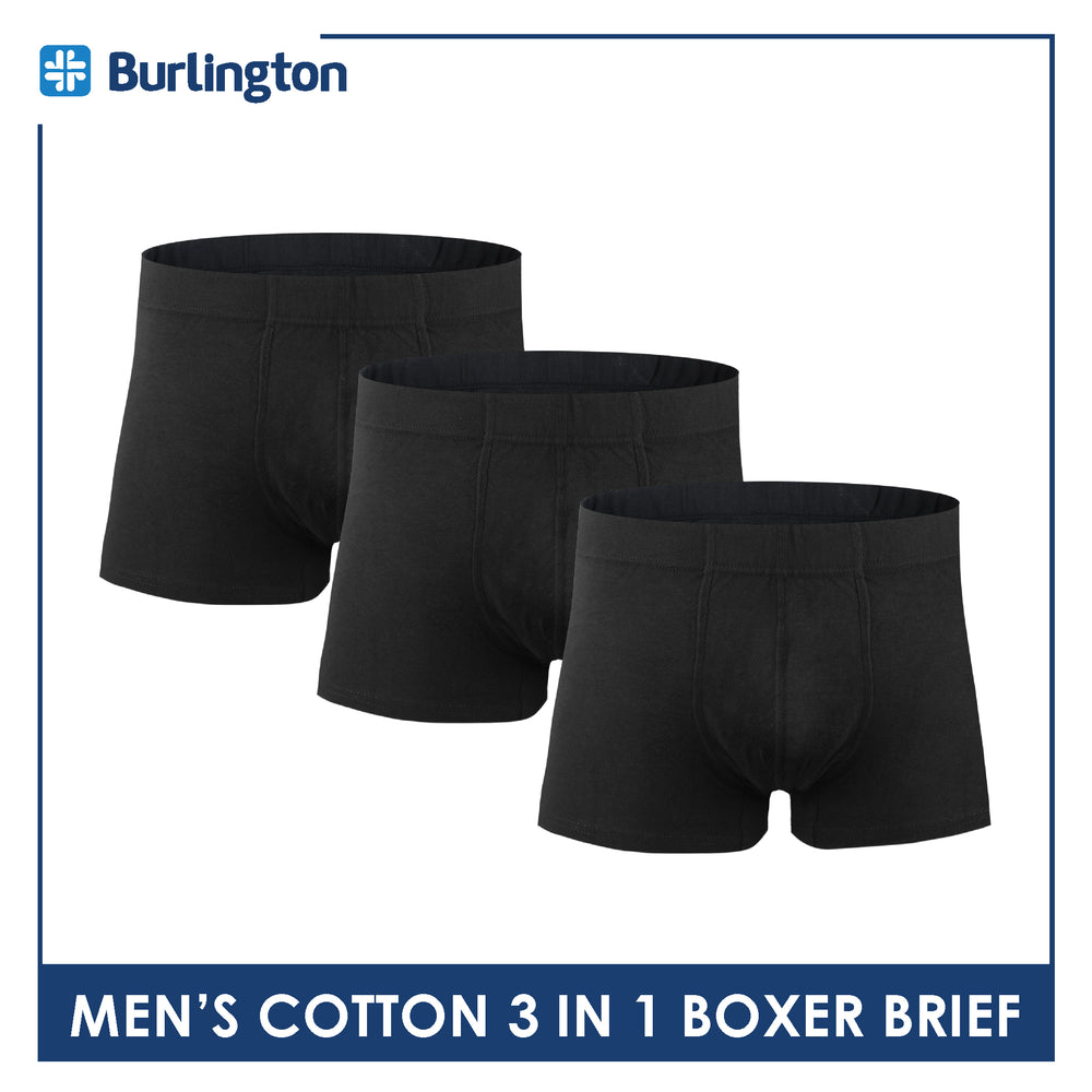 Burlington Men's Cotton Boxer Brief 3 pieces in a pack GTMBBG13