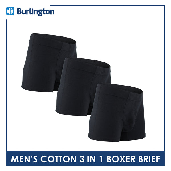 Burlington Men's Cotton Boxer Brief 3 pieces in a pack GTMBBG13