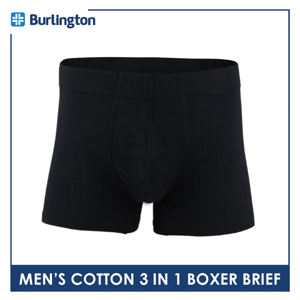 Burlington Men's Cotton Boxer Brief 3 pieces in a pack GTMBBG13