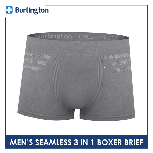 Burlington Men's Seamless Boxer Brief 3 pieces in a pack GTMBBG20