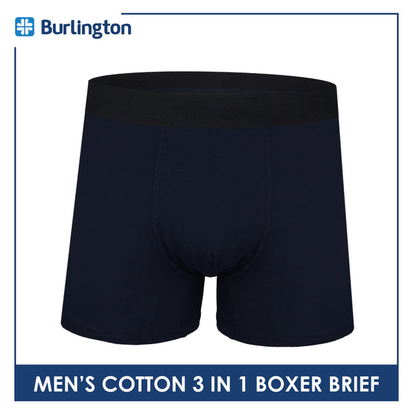 Burlington Men's Cotton Boxer Brief 3 pieces in a pack GTMBBG22