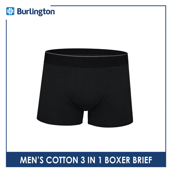 Burlington Men's Cotton Boxer Brief 3 pieces in a pack GTMBBG23