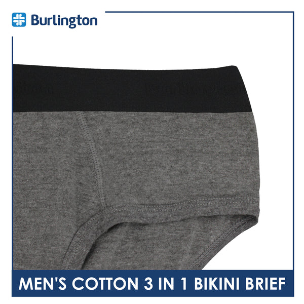 Burlington Men's Cotton Bikini Brief 3 pieces in a pack GTMBCG1