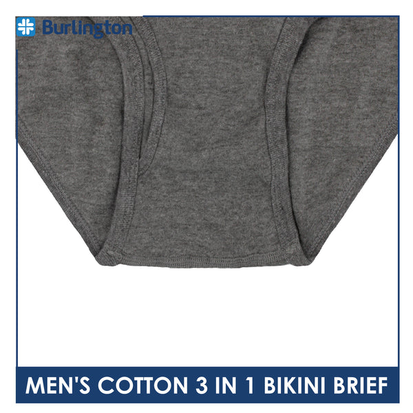 Burlington Men's Cotton Bikini Brief 3 pieces in a pack GTMBCG1