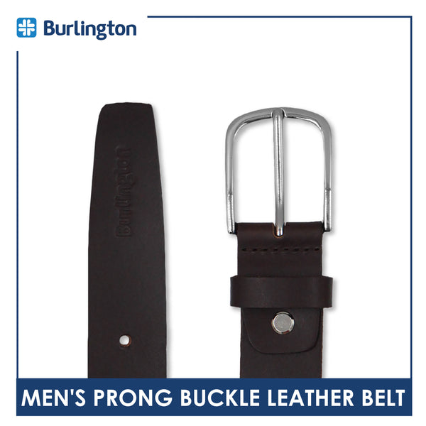 Burlington Men's Prong Buckle Genuine Leather Belt 1 piece JMLP3402