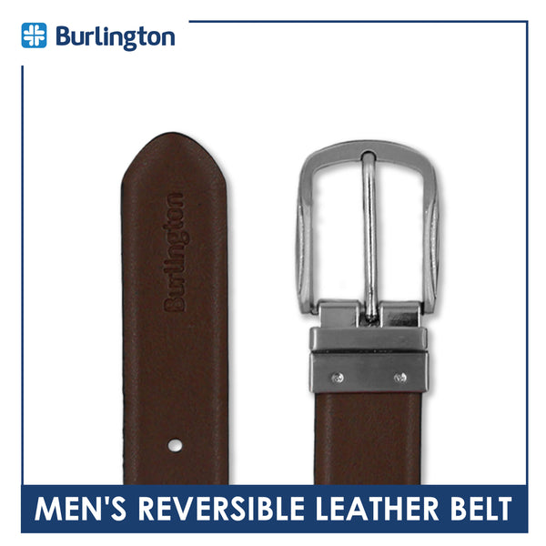 Burlington Men's Reversible Genuine Leather Belt 1 piece JMLR3402