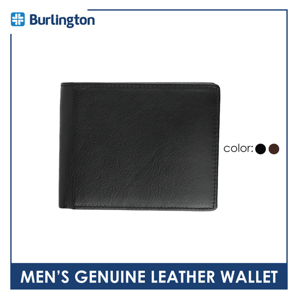 Burlington Men's Billfold Genuine Leather Wallet with Coin Pocket JMW3303