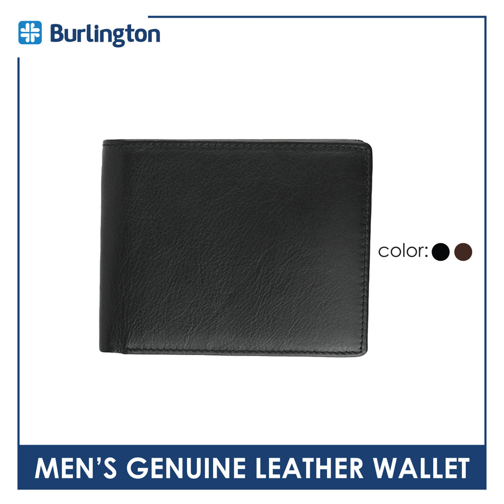 Burlington Men's Billfold Genuine Leather Wallet with Coin Pocket JMW3303
