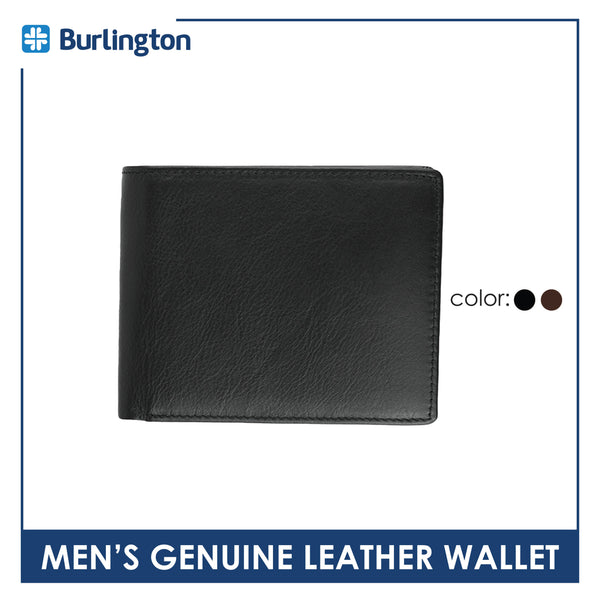 Burlington Men's Billfold Genuine Leather Wallet with Coin Pocket JMW3303