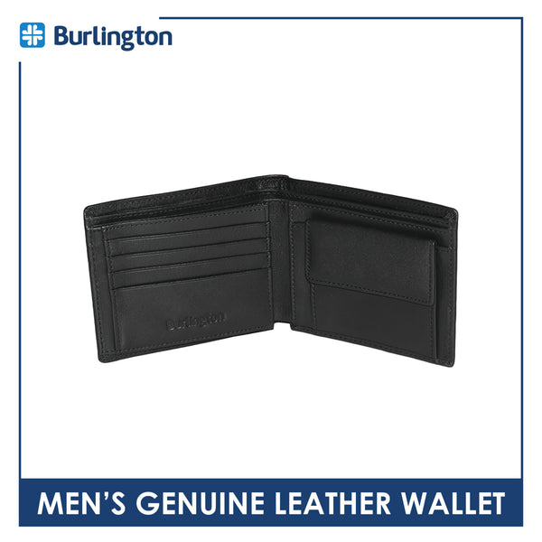 Burlington Men's Billfold Genuine Leather Wallet with Coin Pocket JMW3303