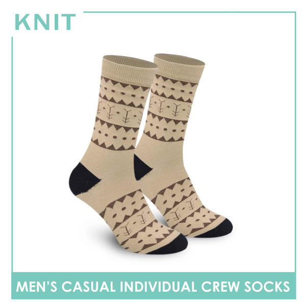 Knit Men’s Alibata Fashion Printed Cotton Light Performance Crew Socks 1 pair KMC1302