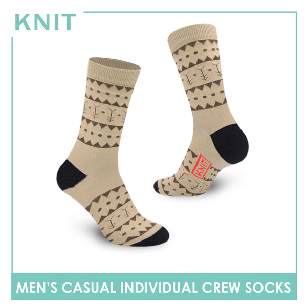 Knit Men’s Alibata Fashion Printed Cotton Light Performance Crew Socks 1 pair KMC1302