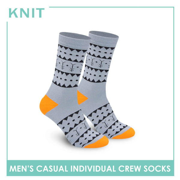 Knit Men's Alibata Fashion Printed Cotton Crew Casual Socks 1 pair KMC1302