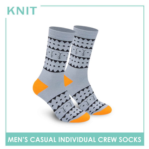 Knit Men’s Alibata Fashion Printed Cotton Light Performance Crew Socks 1 pair KMC1302