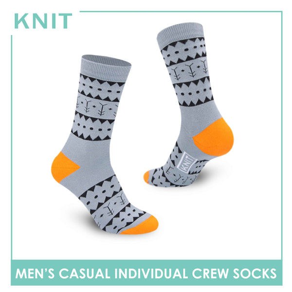 Knit Men’s Alibata Fashion Printed Cotton Light Performance Crew Socks 1 pair KMC1302