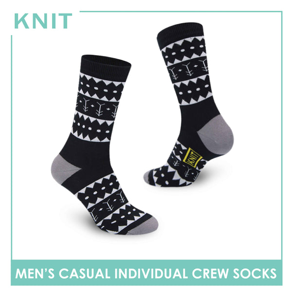 Knit Men’s Alibata Fashion Printed Cotton Light Performance Crew Socks 1 pair KMC1302