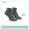 Knit Men's Dog Cotton Light Performance Ankle Socks 1 pair KMC3405