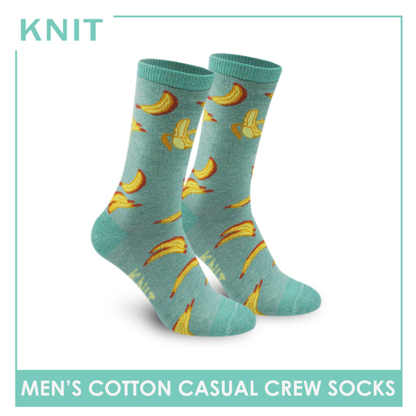 Knit Men's Banana Cotton Light Performance Crew Socks 1 pair KMC3406