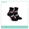 Knit Men's Gambling Cotton Light Performance Crew Socks 1 pair KMC3409