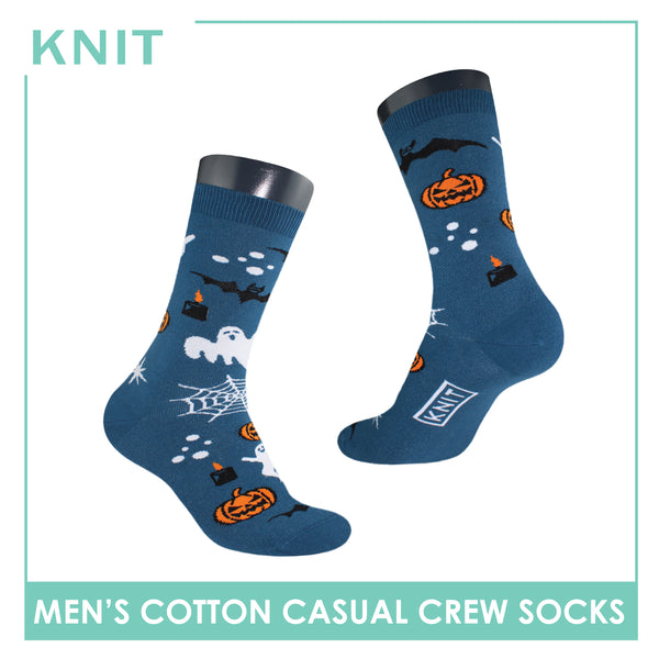 Knit Men’s Halloween Cotton Light Performance Crew Socks 1 pair KMC4402