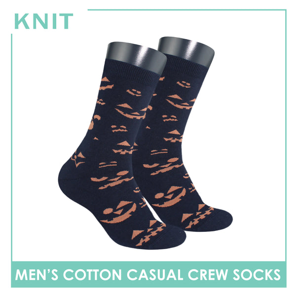 Knit Men’s Halloween Cotton Light Performance Crew Socks 1 pair KMC4402