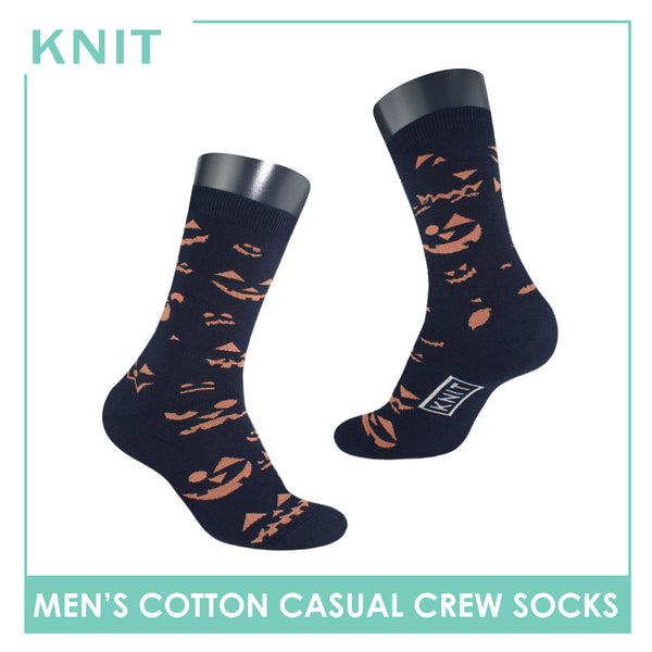 Knit Men’s Halloween Cotton Light Performance Crew Socks 1 pair KMC4402