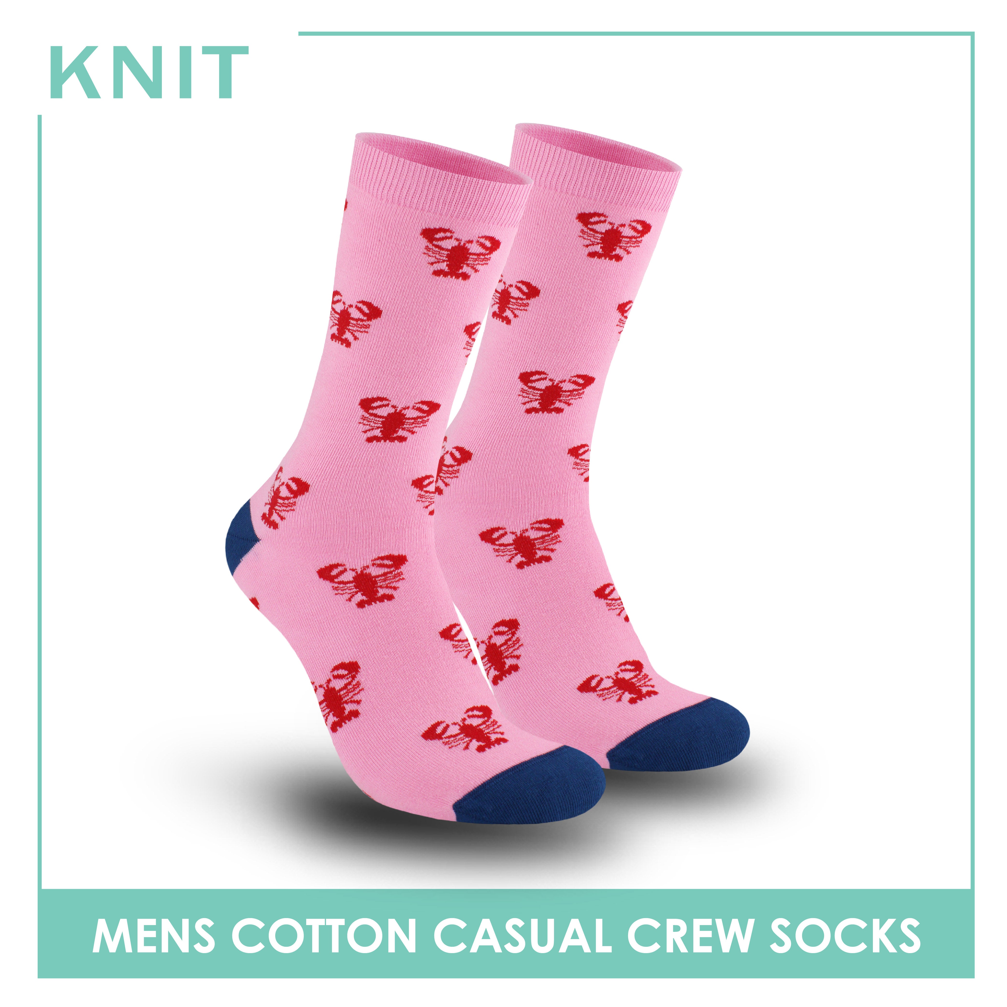 Knit Men's Lobster Cotton Thin Casual Crew Socks 1 pair KMC511