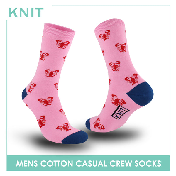 Knit Men's Lobster Cotton Thin Casual Crew Socks 1 pair KMC511