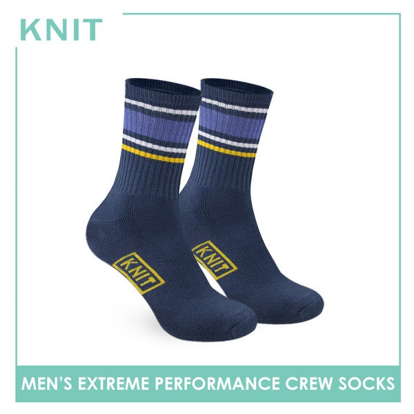 Knit Men’s Cotton Extreme Performance Crew Socks 1 pair KMS4403