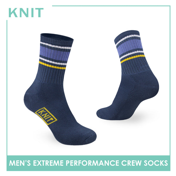 Knit Men’s Cotton Extreme Performance Crew Socks 1 pair KMS4403
