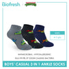 Biofresh | TMNT Boys’ Antimicrobial Cotton Lite Casual Ankle Socks 3 pairs in 1 pack NTRBCG531