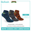 Biofresh | TMNT Boys’ Antimicrobial Cotton Lite Casual Ankle Socks 3 pairs in 1 pack NTRBCG532