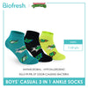 Biofresh | TMNT Boys’ Antimicrobial Cotton Lite Casual Ankle Socks 3 pairs in 1 pack NTRBCG533