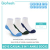 Biofresh | TMNT Boys’ Antimicrobial Cotton Lite Casual Ankle Socks 3 pairs in 1 pack NTRBCKG4