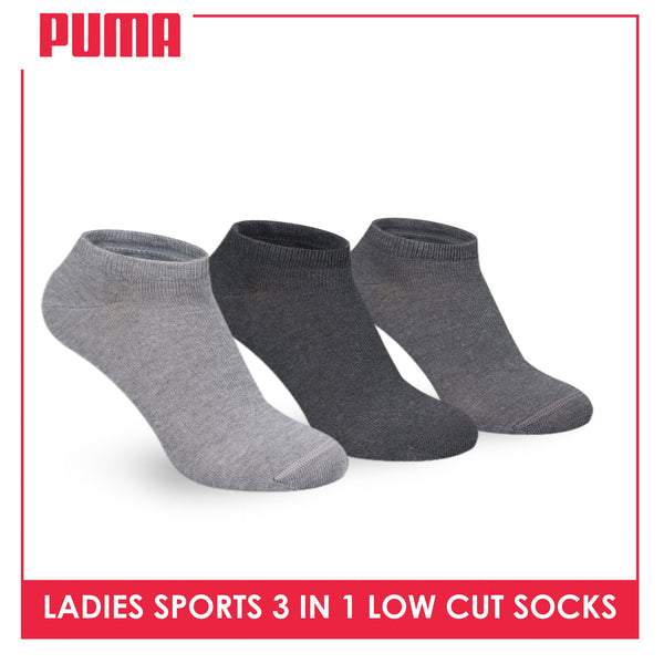 Puma Ladies' Cotton Casual Low Cut Socks 3 pairs in a pack PLCKG13