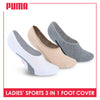 Puma Ladies' Cotton Lite Thick Sports Foot Cover 3 pairs in a pack PLSFG3