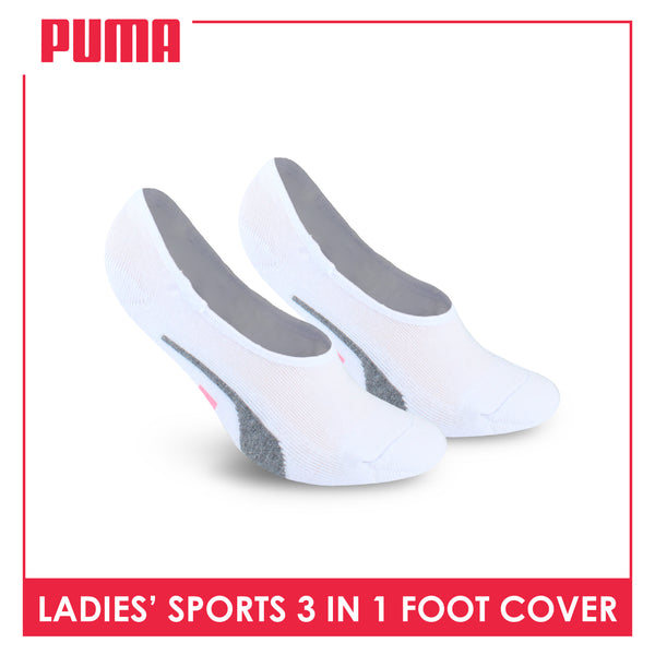 Puma Ladies' Cotton Lite Thick Sports Foot Cover 3 pairs in a pack PLSFG3