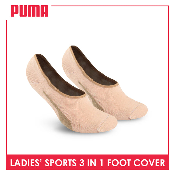 Puma Ladies' Cotton Lite Thick Sports Foot Cover 3 pairs in a pack PLSFG3