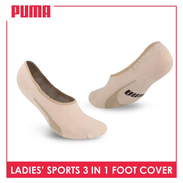 Puma Ladies' Cotton Lite Thick Sports Foot Cover 3 pairs in a pack PLSFG3