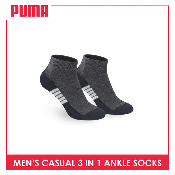 Puma Men's Cotton Lite Thin Casual Ankle Socks 3 pairs in a pack PMCKG11