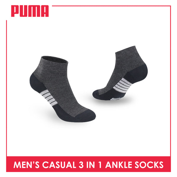 Puma Men's Cotton Lite Thin Casual Ankle Socks 3 pairs in a pack PMCKG11