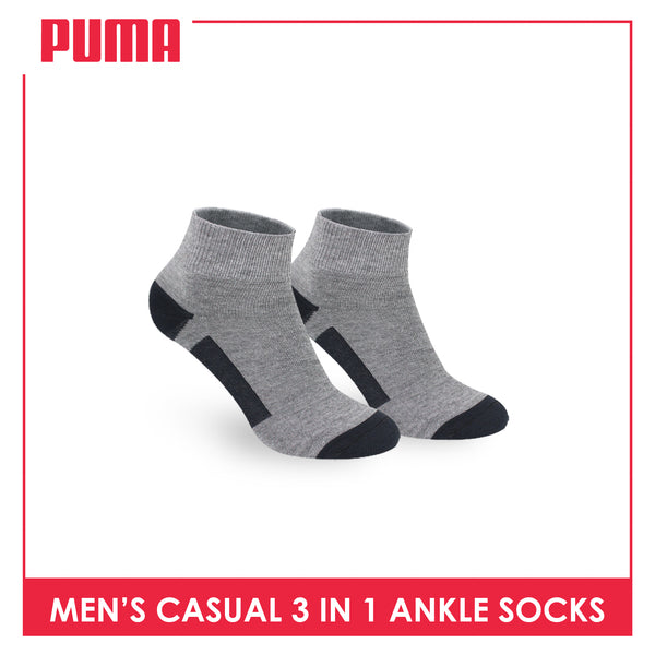 Puma Men's Cotton Lite Thin Casual Ankle Socks 3 pairs in a pack PMCKG12