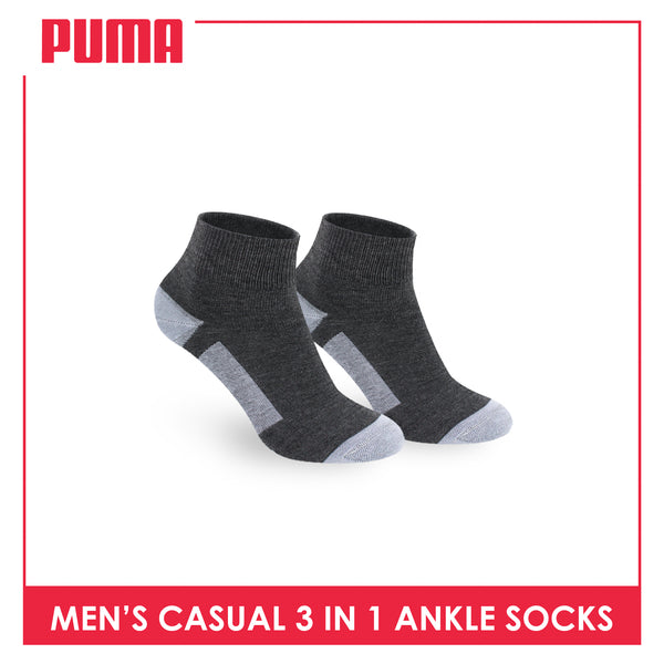 Puma Men's Cotton Lite Thin Casual Ankle Socks 3 pairs in a pack PMCKG12
