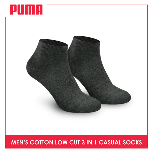 Puma Men's Cotton Lite Thin Casual Low Cut Socks 3 pairs in a pack PMCKG3