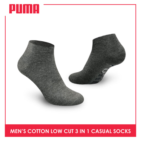 Puma Men's Cotton Lite Thin Casual Low Cut Socks 3 pairs in a pack PMCKG3