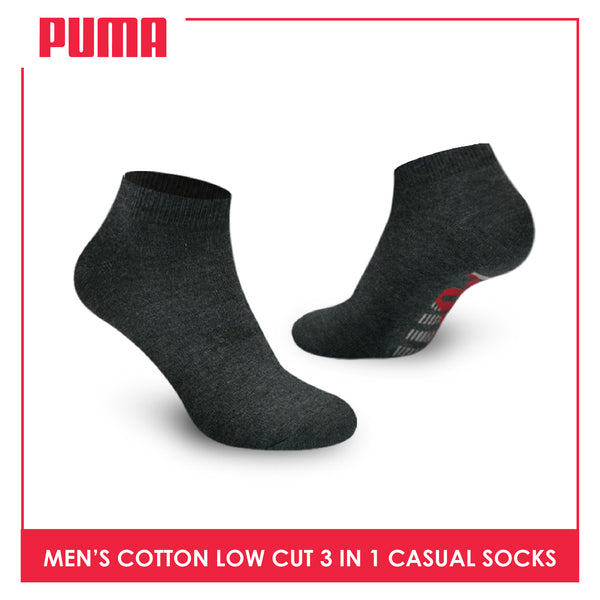 Puma Men's Cotton Lite Thin Casual Low Cut Socks 3 pairs in a pack PMCKG3