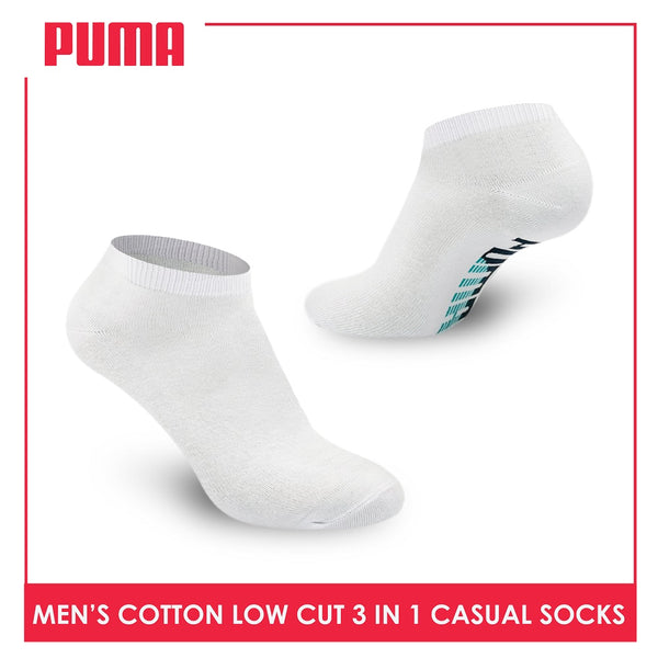 Puma Men's Cotton Lite Thin Casual Low Cut Socks 3 pairs in a pack PMCKG3